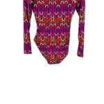 Trina Turk  Echo Long‎ Sleeve One-Piece Swimsuit Pink Purple Size Small Photo 10