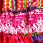 Vintage Sandy Starkman Skirt Small Multicolor Tiered Ruffle Hippie Festive READ Red Size undefined Photo 8