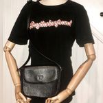 BURBERRYS Tumbled Black Leather Magnetic Close Nova Check Lining Crossbody Bag Photo 2