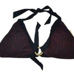 Swim Systems Collection Black Maroon Bikini Top Swimsuit Size Small NWT #4102 Red Photo 0