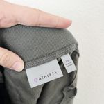 Athleta [] Muted Jasper Green 100% Linen Drawstring Waist Mini Skirt Pockets 16 Photo 7