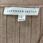 Lavender Sketch Cropped Wide Rib Cardigan M Tan Size M Photo 6