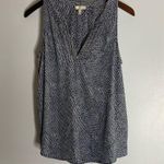 Joie  blue abs white silk sleeveless‎ blouse Photo 0