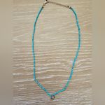 Natural Turquoise Bead Evil Eye Necklace Blue Photo 1