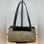 Monsac Tweed & Leather Shoulder Bag F0435 Onyx Y2K Vintage NWT/COA Card Black Photo 4