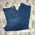 American Eagle super high rise Baggy Straight Dark Wash Denim Jeans 14 Short NWT Photo 0