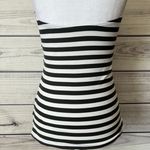 Michael Kors Green & White Striped Halter Tank Swim Suit Top Photo 4