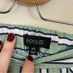 Roolee Green Striped Midi Skirt with Pockets Size XS Women's Photo 3