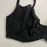 Victoria's Secret  Bra Unlined Demi Underwire Floral Lace Convertible Black Photo 2