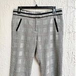 Veronica Beard Plaid High Waisted Straight Leg Trouser Pants Gray Women's US 6 Photo 1