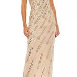 Mac Duggal Embellished Floral Detail One Shoulder Gown Size 10 Photo 0