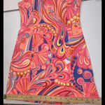 Lilly Pulitzer  Multi Reef Retreat Whiting Shift Dress Stretch Terry Knit XS Photo 0