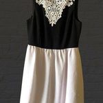 Kensie Women’s Black & White Lace Appliqué Above Knee Dress Size Small Photo 0