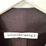 T Alexander Wang Black Crew Neck Ruched Side Drawstring Tie Mini Bodycon Dress Photo 5