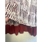 Anthropologie  Olivia Layered Tie Dye Tank Red/White Double Strap Viscose Size Sm Photo 6