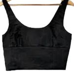 Jason Wu  Black Satin Style Crop Top Size Small MSRP 195.00 Photo 0