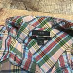 J.Crew Womens Plaid Cotton Silk Blend Classic Fit Tunic Top Blouse Sz XL Preppy Photo 4