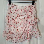 Princess Polly  Cream and Pink Patterned Skirt Photo 0