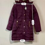 Joules Women’s Caldecott Long Padded Faux Fur Hooded Jacket Burgundy NWT Photo 11