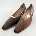 Salvatore Ferragamo New Never Worn Snakeskin Pumps Heels Leather Made Italy 8.5 Photo 0