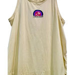 Life is Good Women’s yellow  active tank top - with palm trees - size Large Photo 0