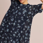 Current/Elliott  floral navy swing dress anthro fall classic boho S $128$ nwot Photo 0