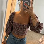 Hazel Boutique Floral Tie Back Crop Top Photo 0