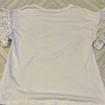 ALL SAINTS Women’s White Short Sleeve with Ruffle Sleeves Tee - Size S Photo 4