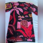 Farm Rio  Black Tropical Magic Multicolor Sweater Dress Size Small Photo 6
