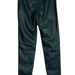 ZARA NWT Faux Leather Hi Elastic Waist Skinny Zip Up Ankle Crop Pants XS Green Photo 11