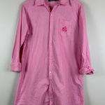 Ralph Lauren  LRL Sleep Shirt Women's S Pink White Gingham Check Button Front Photo 0