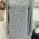 Lucky Brand  Silver Crew Neck Bishop Sleeve Dress Photo 0