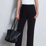 Elie Tahari Elite Tahari PLEATED BLACK STRAIGHT LEG PULL ON PANT Photo 5