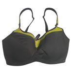 Adore Me Maho Contour Plus High Impact Sport Bra Smoked Pearl/Lime Size 38G Photo 0