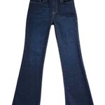 Frame Le Crop Mini Boot Jeans Womens 25 Blue Denim Fray Raw Hem Stretch Photo 1