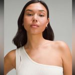 Lululemon NWT Asymmetrical Knit Dress / Wisp Yellow/White / M Photo 2