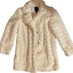 Forever 21 Faux Fur Cream Dress Coat Size M Photo 7