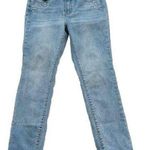 Westport Signature Fit Crop Jeans Pearl Bead Accents Light Wash Stretchy Size 8 Photo 0