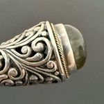 ROBERT MANSE 925 Bali Sterling Silver 18K Gold Labradorite Twisted Cable Bangle Photo 15