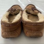 UGG  Australia Dakota Chestnut brown Suede Moccasin Wool Fur Slippers Sho… Photo 3