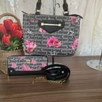 Juicy Couture  Black and Pink Shoulder Bag With Matching Zip Around Wallet Photo 2