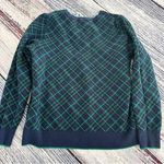 Lands’ End Cotton Blend Plaid Crewneck Sweater​ Blue Photo 2