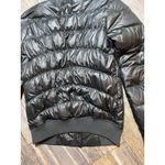 Athleta  Black Dobby Goose Down Puffer Bomber Jacket Full Zip Womens Small WARM Photo 7