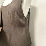 Flax  Crepe Sleeveless Long Maxi Dress Square Neck Lagenlook Brown size Medium Photo 8