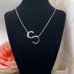 Statement Name Initial “S” Pendant Silver Photo 0