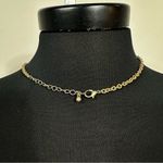 GOLD & Black Sparkle Drop Pendant Necklace Photo 2