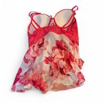 Linea Donatella XL Pink Floral Lace Babydoll Chemise Lingerie Nightie Photo 1