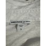 James Perse  Cotton Slub Cotton Panel White Button Down Blouse in Size 3 Photo 3