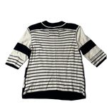 Free People  Woman’s Raleigh Tee Sweater Navy Marine size Large Photo 3