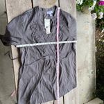 Motherhood Womens Blouse Size 1X Gray Band Jacket Style Shirt NEW Photo 4